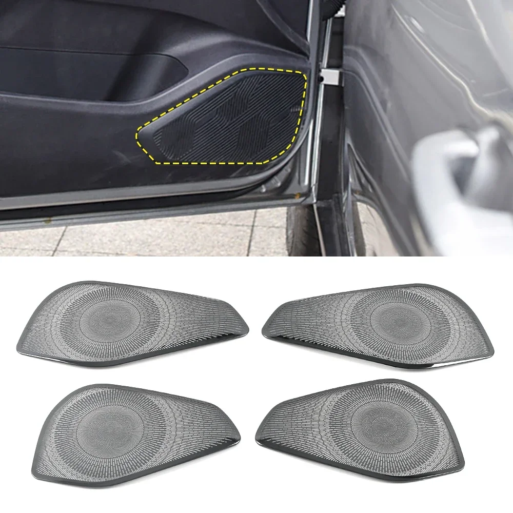 

For Bestune T55 2021-2024 Car Audio Speaker Cover Loudspeaker Pad Trim Frame Sticker Stainless Steel Interior Accessory