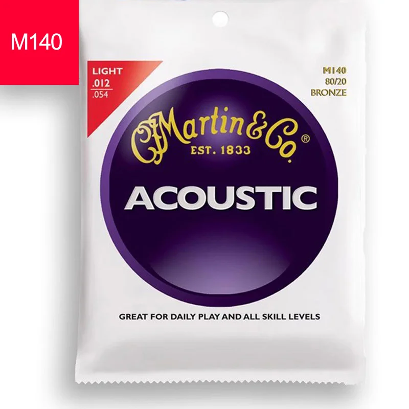 6 Sets Acoustic Guitar Strings 80/20 Phosphor Bronze Alloy Guitar Strings MSP7100 M140 Ernie Ball 2003 Guitar Accessories