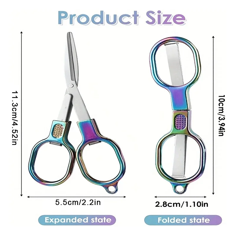 Stainless Steel Embroidery Needlework Scissors Sewing Folding Scissors Fishing Line Scissors Sewing Tools Kitchen Accessories