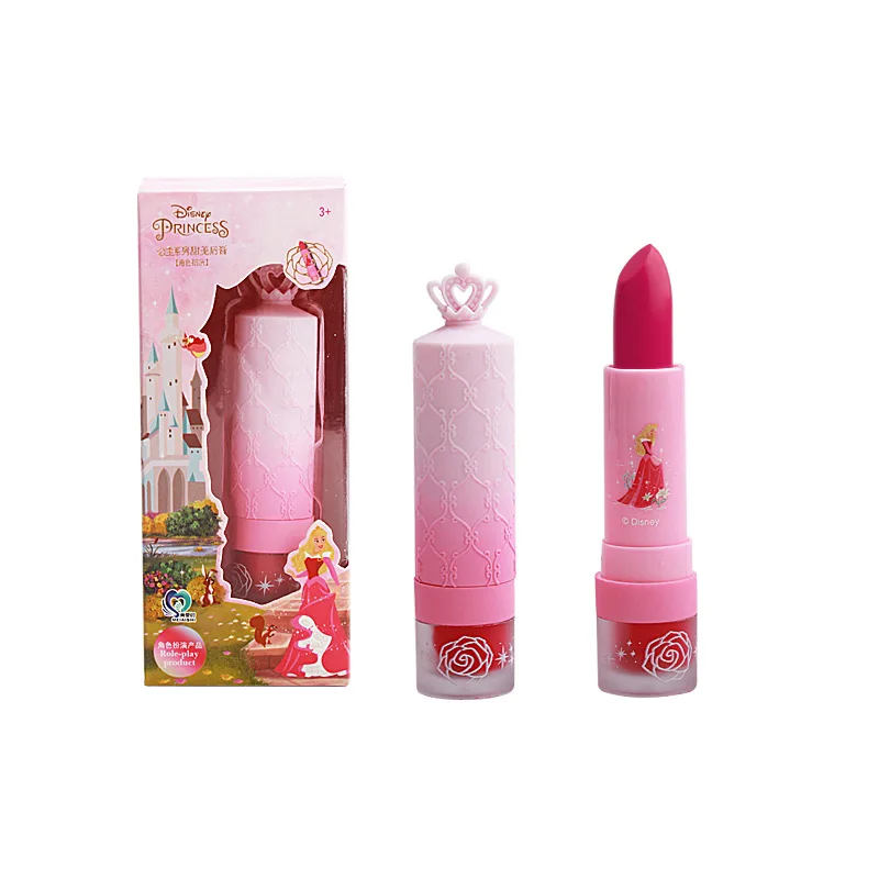 Disney New girls princess elsa real lipstick Cosmetics Make up box set snow White Beauty toys kids Christmas toy gift