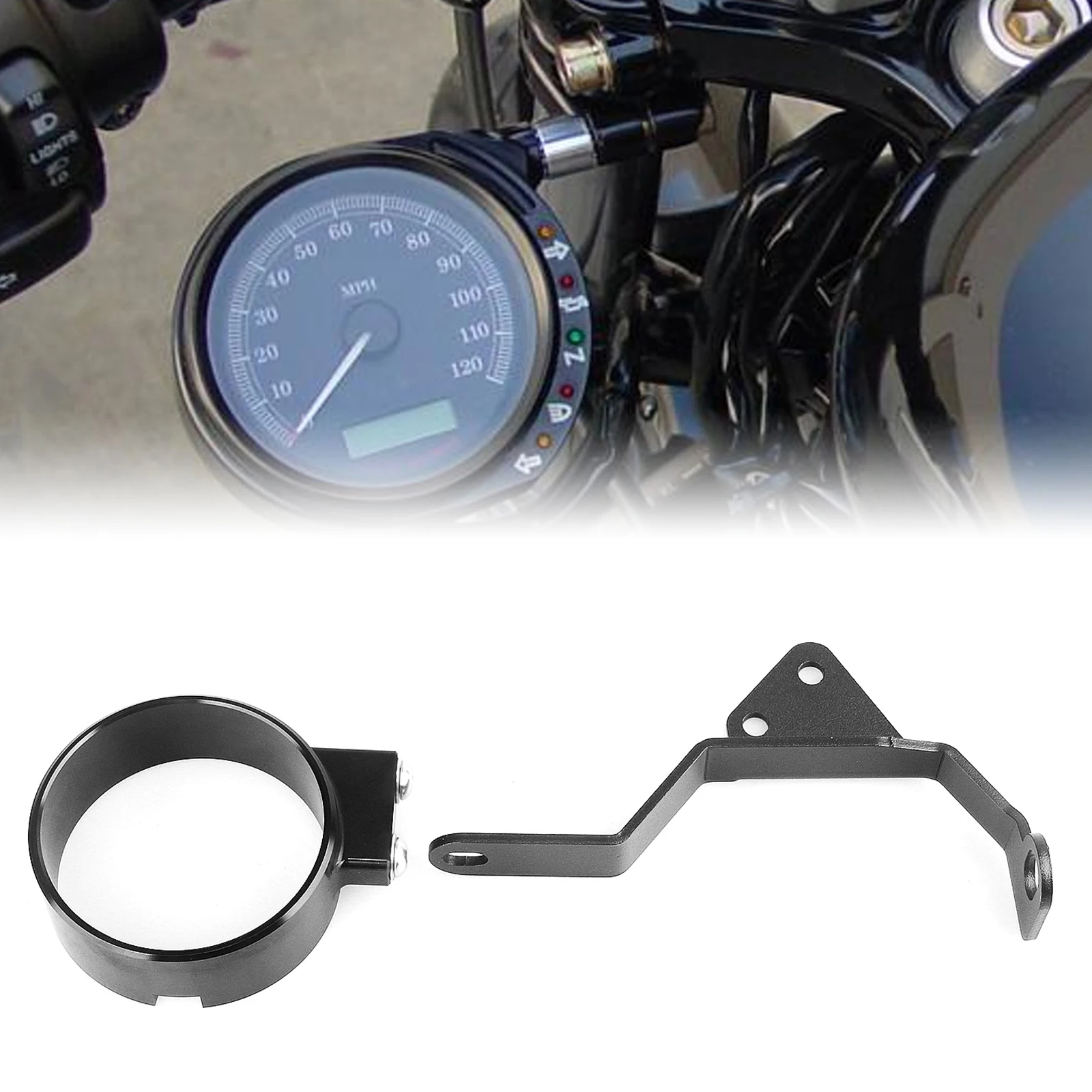 

Motorcycle Side Cover Engine Speedometer Relocation Mount Bracket Housing Kit For Harley Davidson Sportster 883 XL883 2004-2020