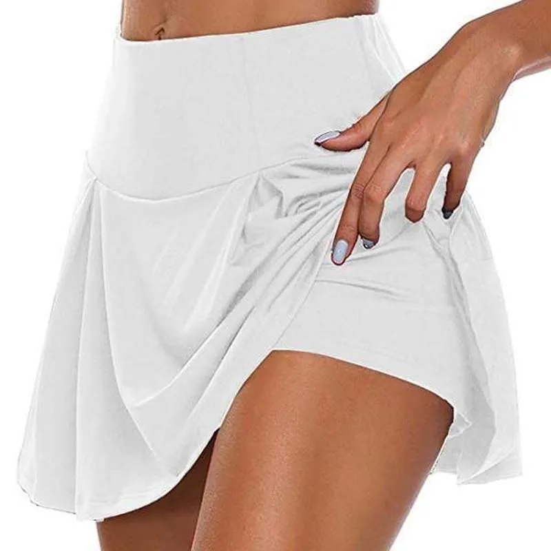 Women\'s Golf Shorts Solid Color Fake Two-Piece Leggings Ladies Golf Clothing Woman Golf Shorts Tennis Skirt Shorts Women