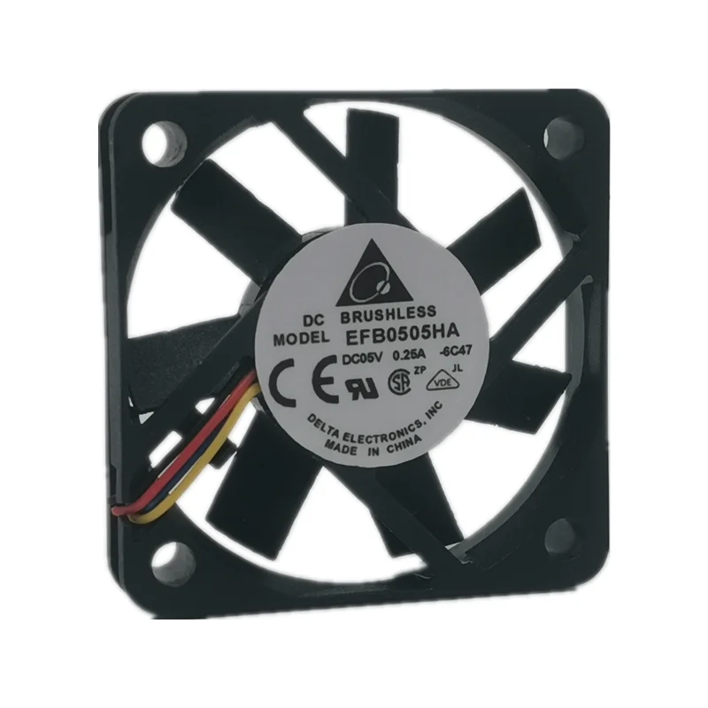 Novo delta efb0505ha 5010 5v 0.25a 5cm grande volume de ar pwm temperatura controlada ventilador de refrigeração