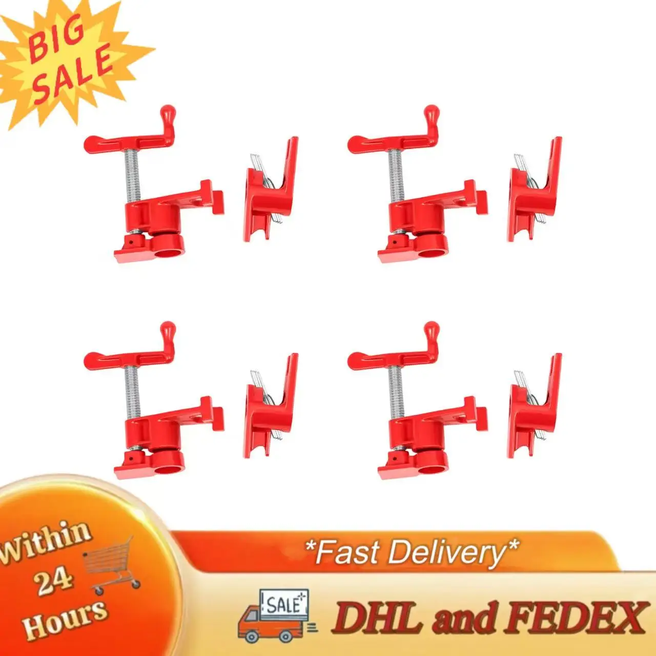 

3/4" Wood Gluing Pipe Clamp Set Wood Gluing Pipe Clamp Set Strong and Durable Pipe Clamp Set Wood Gluing Pipe Clamps Woodworking