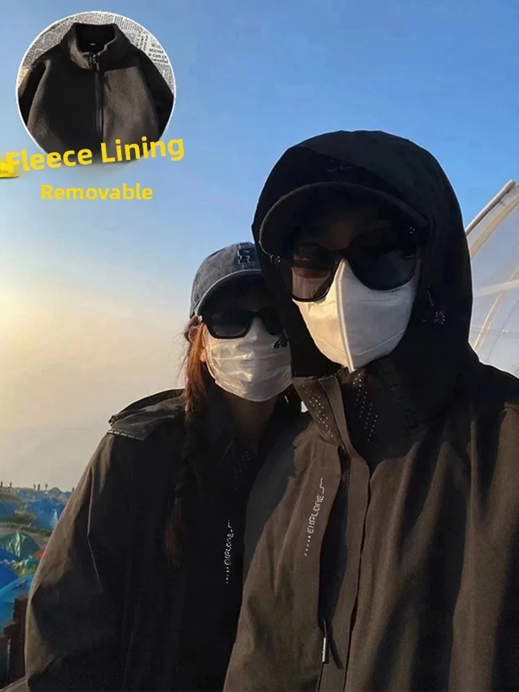 

Мужская футболка в одном, американская функциональная ветровка, дэт, наряд для скалолазания, фотофонный наряд, одежда для пар, костюм для альпинизма