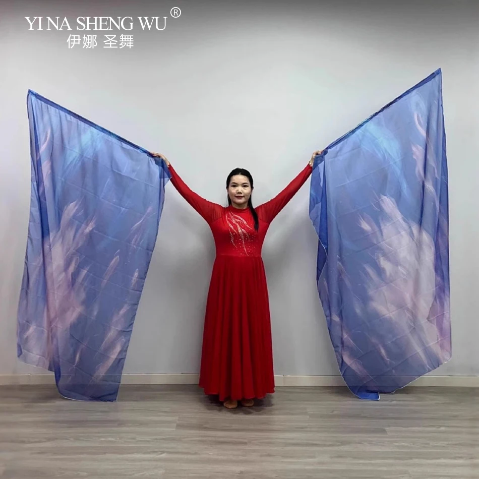 1 زوج اكسسوارات الرقص الشرقي الرقص العلم 160*110 سنتيمتر التدرج اللون FeatherFlags للكبار النساء مرحلة الأداء ممارسة الدعائم