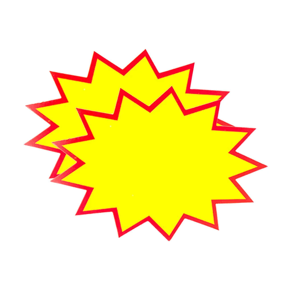 30 PCS Explosion Sticker Supermarket Price Tag Nail Stickers Sign Blank Advertising Paper