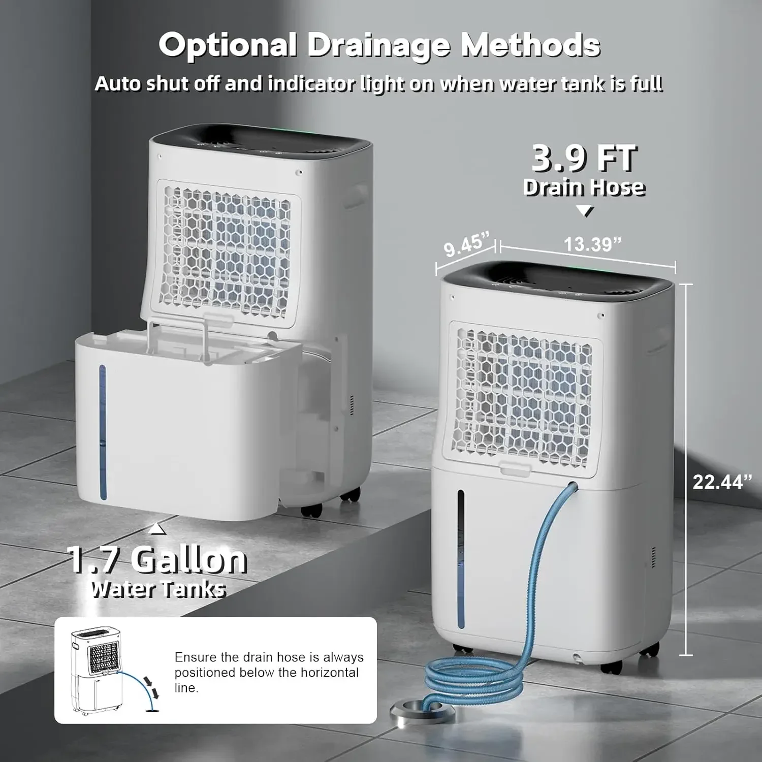 2025Upgraded 5000 Sq.Ft 80 Pint Dehumidifier for Basements with Large 6.5L Water Tank,24H Timer,Child Lock,Defrost,Silent,mold,4