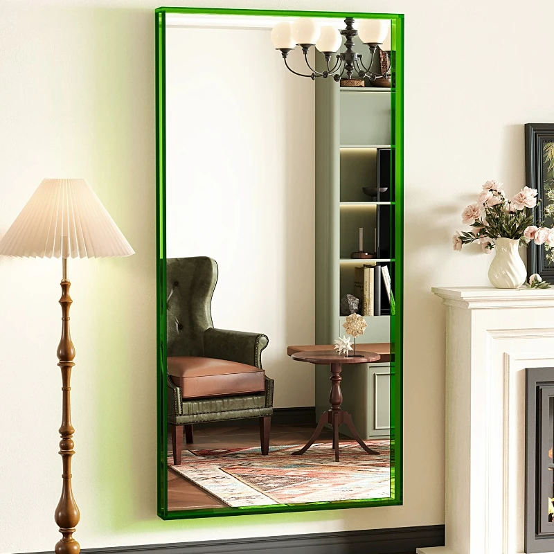 Long Aesthetic Mirror Modern Decoration Makeup Girls Living Room Nordic Mirror Korean Style Luxury Spiegel Wand Home Decorations