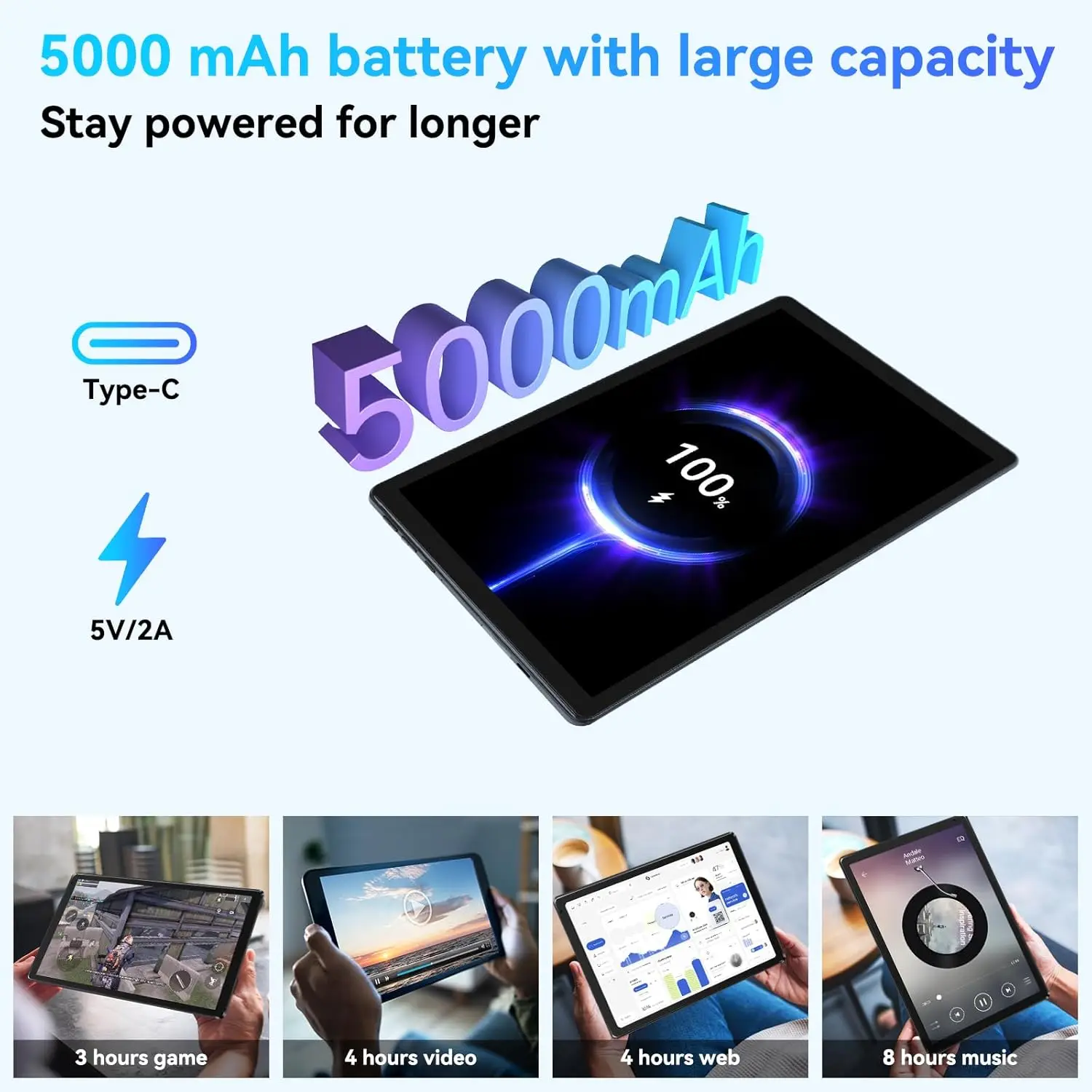 URAO C109 10 pouces tablette Android 15 tablette PC 24GB RAM 128GB ROM 1TB étendre le processeur octa-core Widevine L1 double caméra BT WiFi