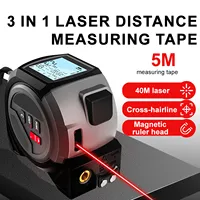 Laser Tape Measure 3 In1 Digital Tape Measure 40/60M High Infrared Precision Rangefinder Steel Measuring with Large Display Tool