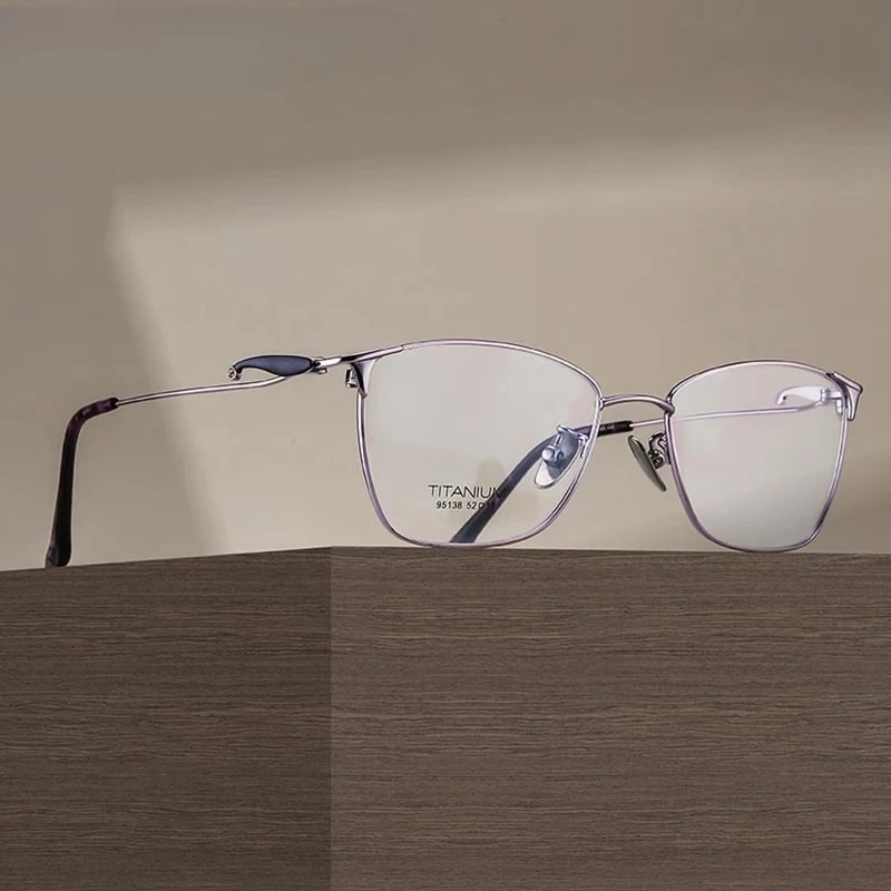 Women Super Quality Eyewear Pure Titanium Flexible Temple Light Optical Glasses Frames For Female Prescription Recipe Spectacle