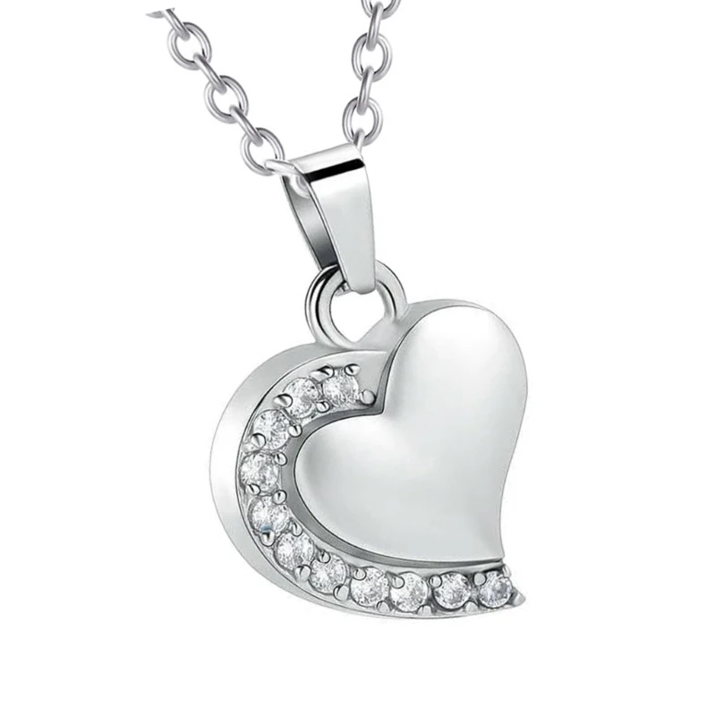 Collier en forme cœur pour cendres, récipient pour cendres d'animaux compagnie, collier à médaillon conteneur