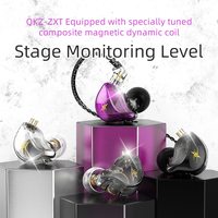 QKZ ZXT In Ear Wired Earphones Dynamic DJ Monitor IEM Earbuds HIFI Music Sport Headphone Noise Cancelling Bass Headset with Mic