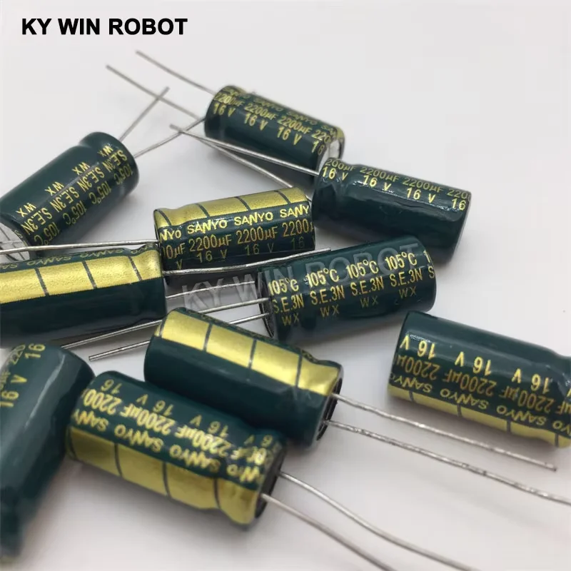 16V 2200UF 10*20 High Frequency Low Impedance Aluminum Electrolytic Capacitor 2200UF 16V