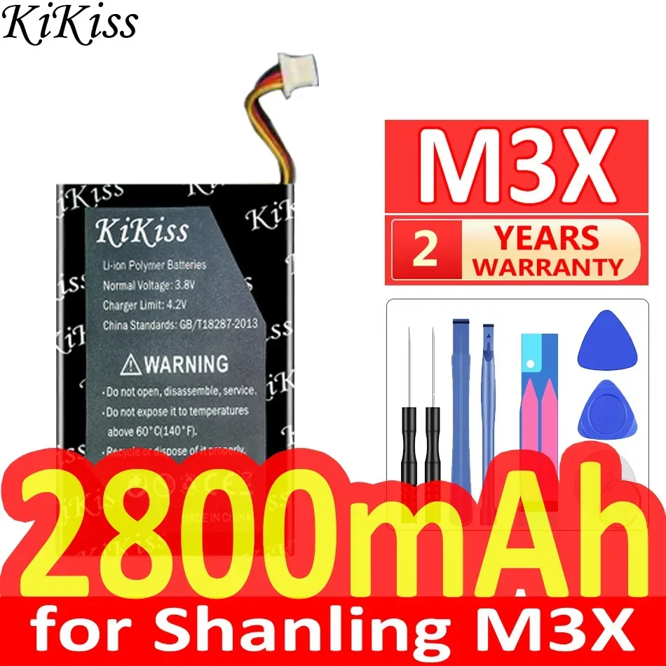 

Мощный аккумулятор KiKiss 2800 мАч/5000 мАч для Shanling M3X M6 PLus m6plus