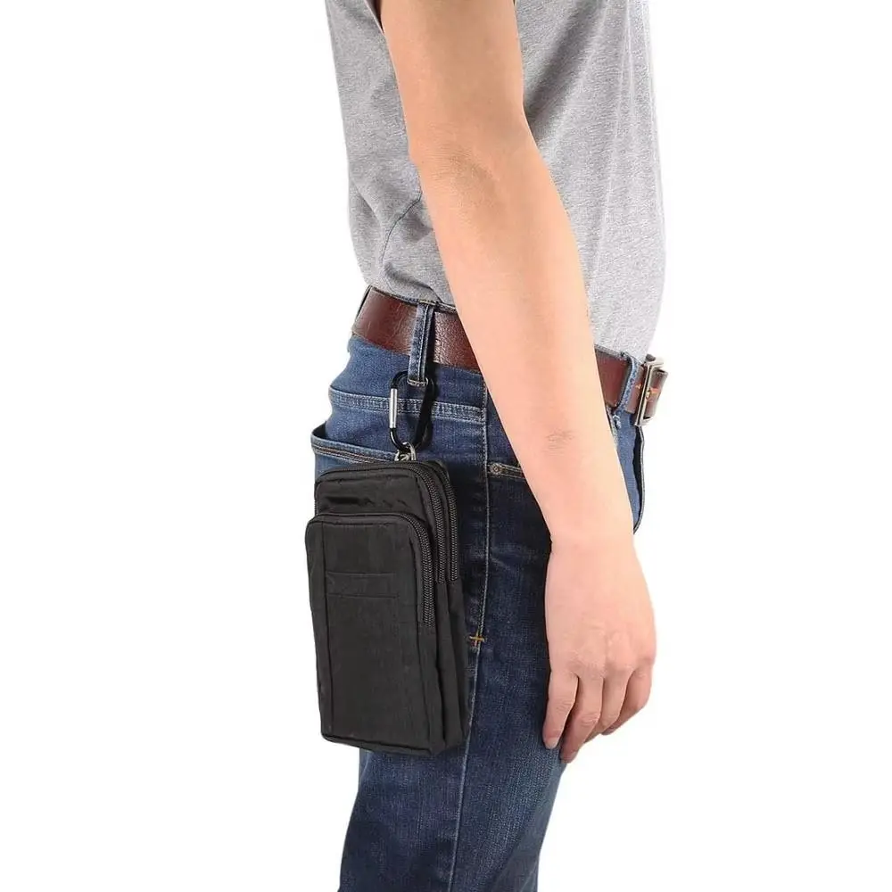 Gürteltasche Outdoor-Handytasche Umhängetasche Dreilagiger Handyhalter Nylon-Tragetasche Smartphone-Tasche für Männer und Frauen – Detail 5