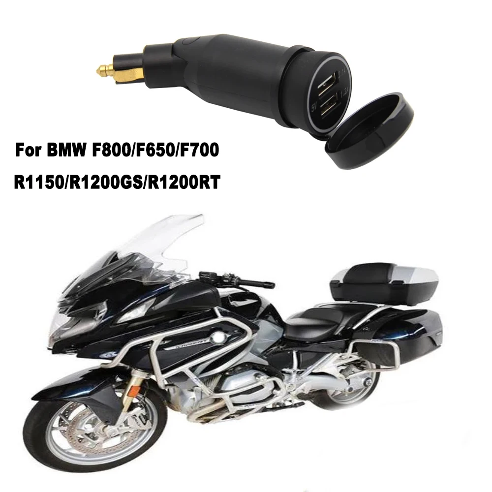 For BMW R1200GS R1200RT F800GS F650GS F700GS  R1200 RT ADV Adjustable Dual USB Interface Port Charger Adapter