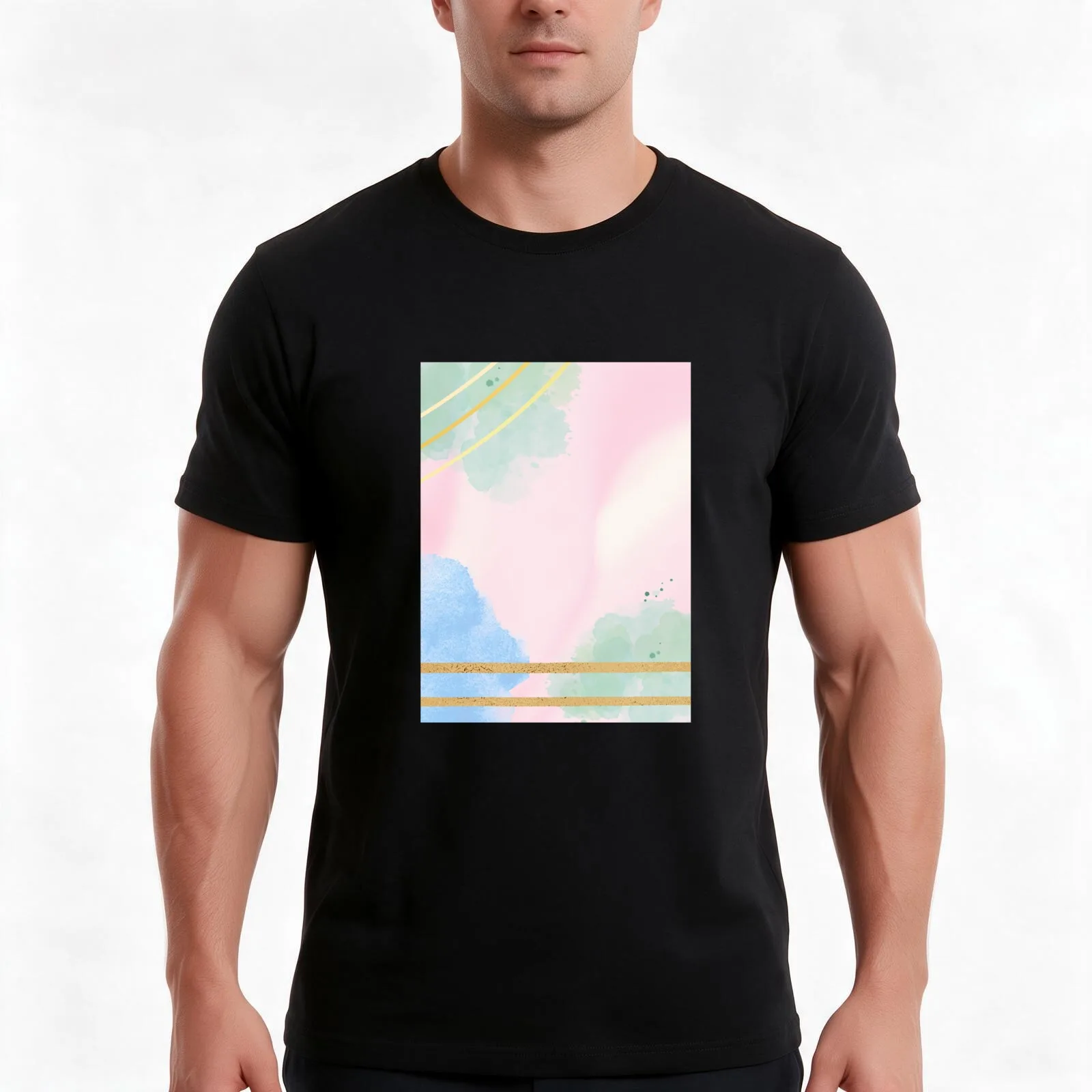 Gilded Pastel (Spring Colorway) T-Shirt, Summer Casual Cotton Tee, Oversized Streetwear Tops, Vintage Graphic Print, 100% Cotton