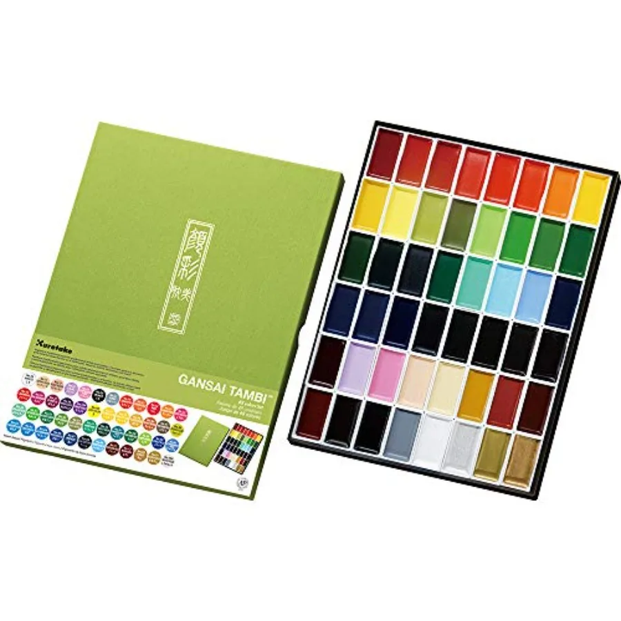 

GANSAI TAMBI Watercolor Paint Set, s, Professional-quality for artists and crafters, for kids, adult, Made in Japan