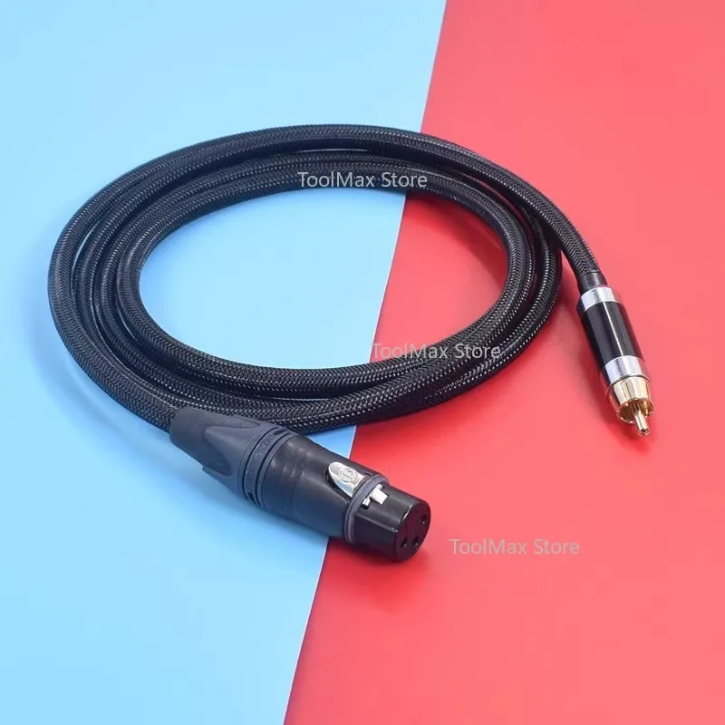 كابل صوت HIFI OCC AES/EBU XLR FemaleTO RCA ذكر محوري SPDIF متوازن إلى 110 أوم إلى 75 أوم كابل صوت DAC محوري