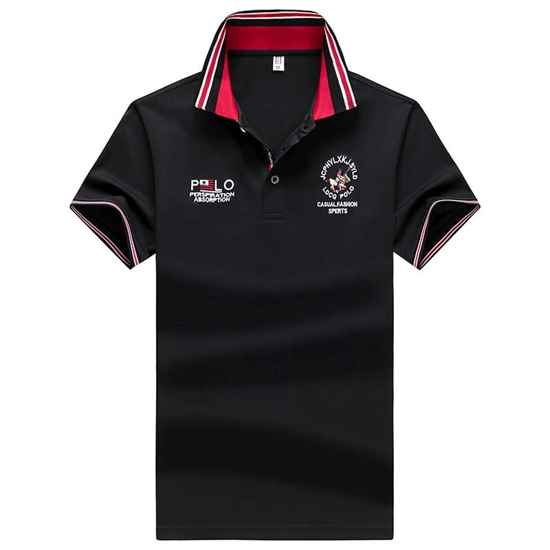 Men`s Summer Jersey Golf Shirts Performance Moisture Wicking Mens Embroidery Polo Shirt Fashion Dry Fit Short Sleeve Polo Hombre