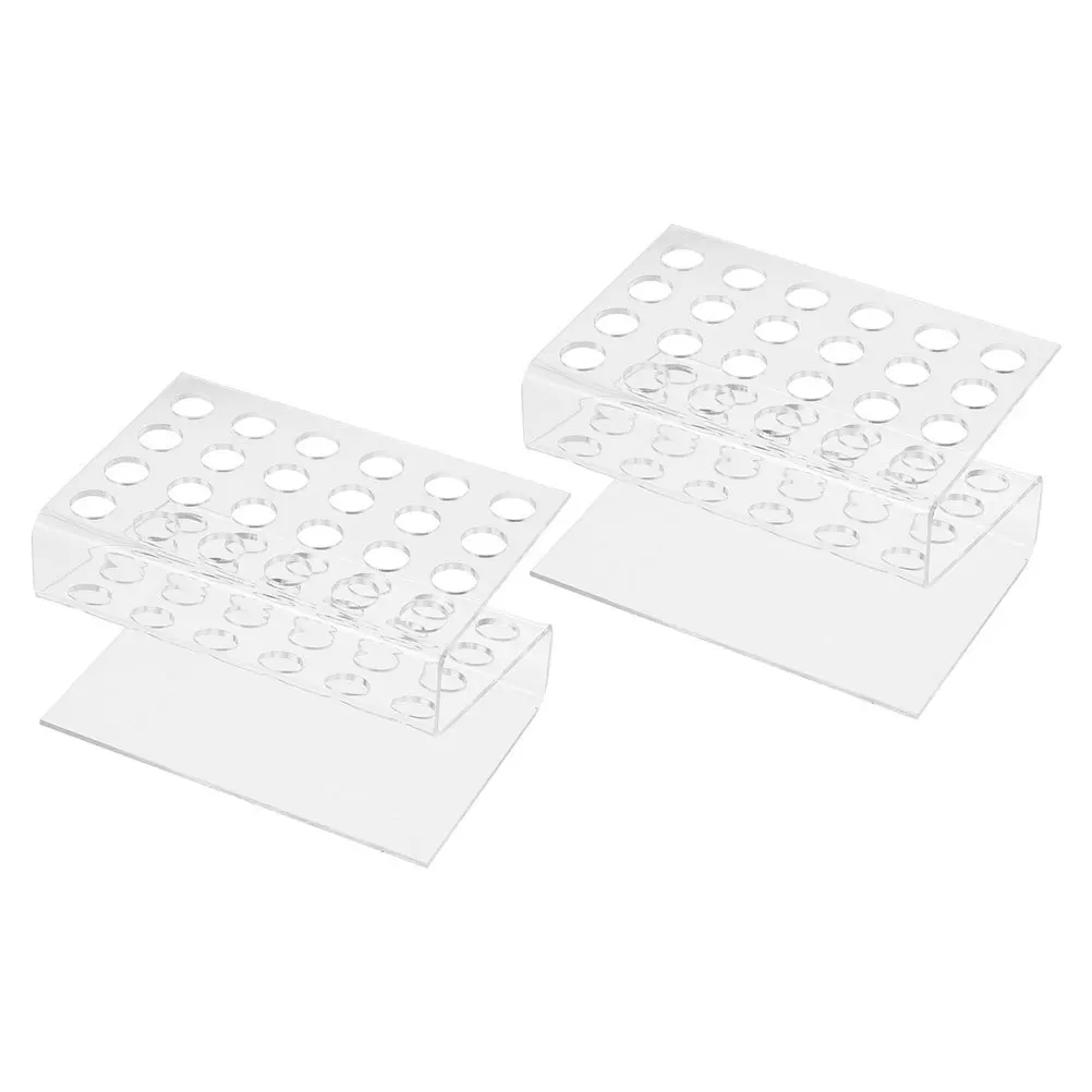 

2Pcs Clear Acrylic Pen Holder 24 Slots Transparent Vertical Horizontal Display Organizer Pen Stand for Desk Makeup Brush Storage