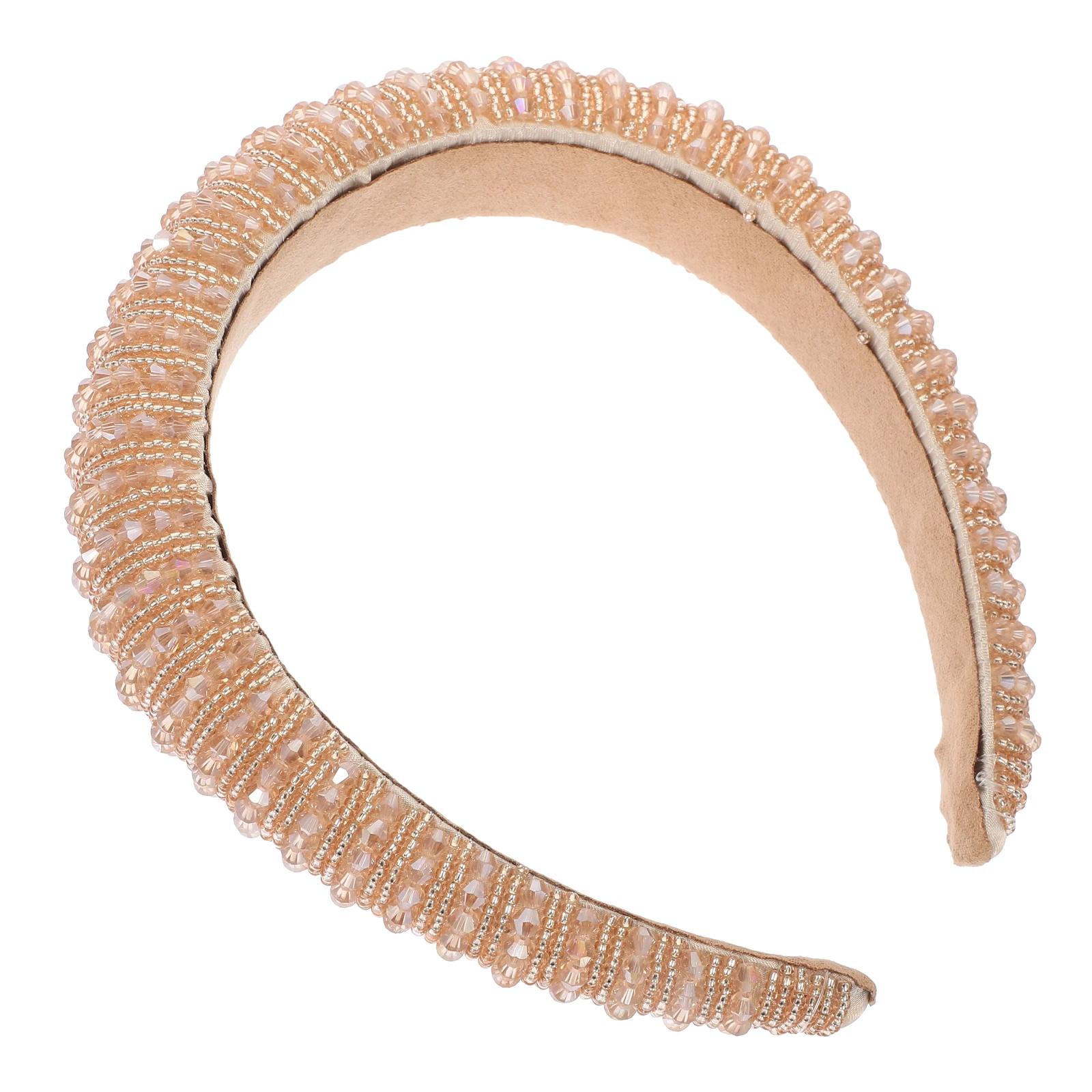 

Beaded Headband Elegant Hairband Baroque Neutral Brown Headband Party Bands For Women'S Hair Accessories Hair Tool