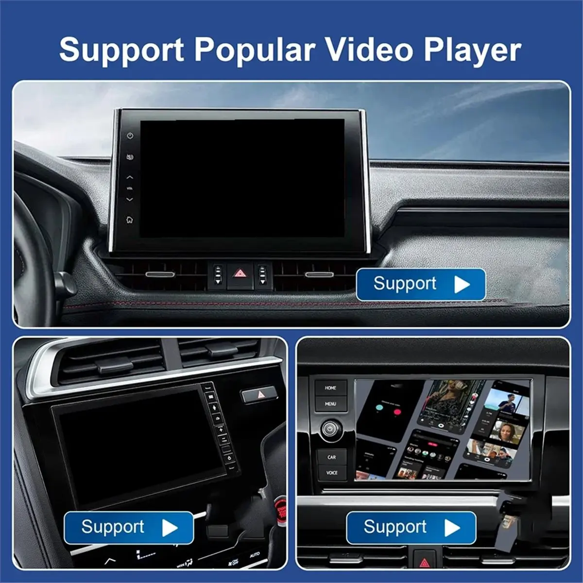 A72U Android 11 & 14 Smart AI Box, Wireless CarPlay Adapter, Android Auto, Dual WiFi, Supports and