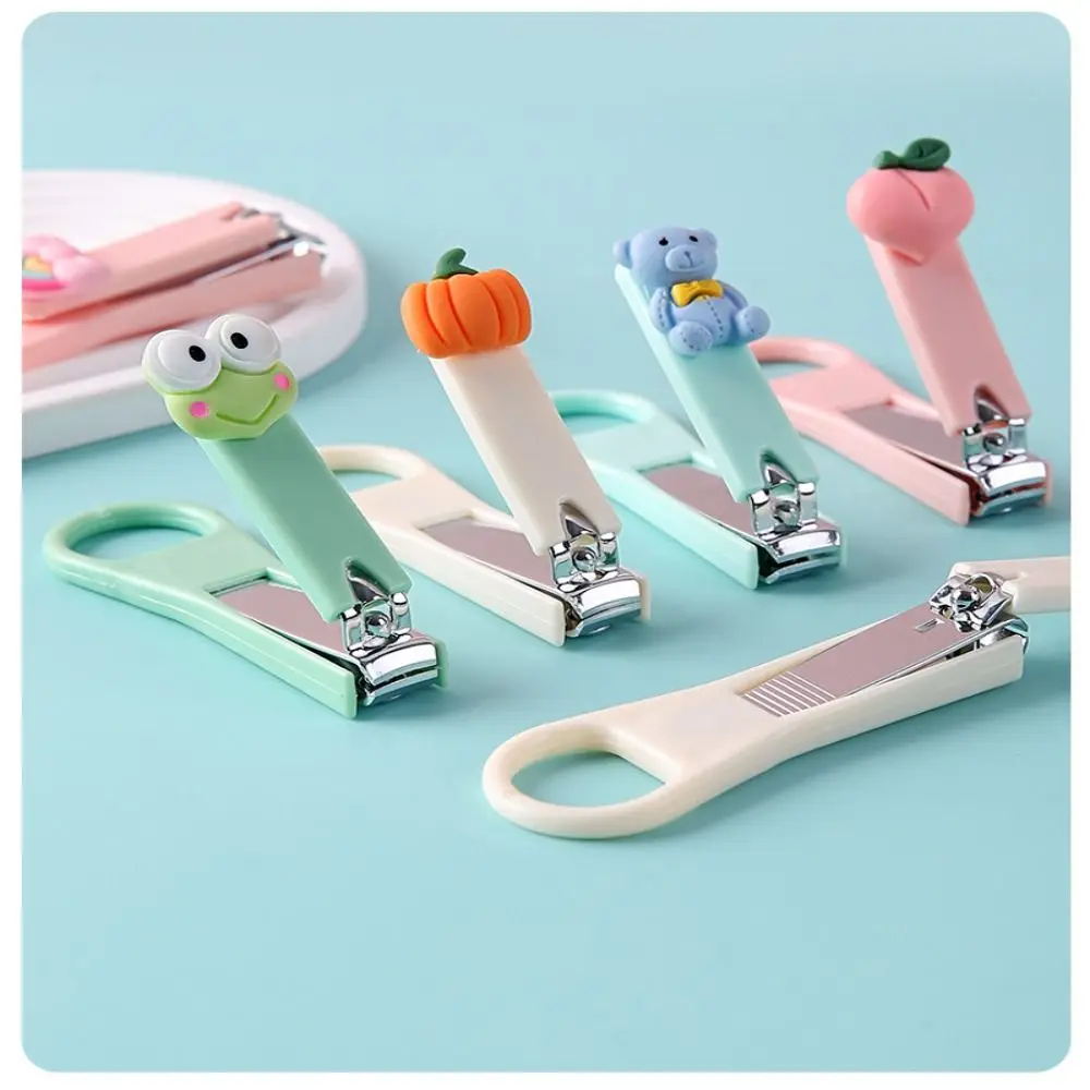 Anti-Splash Nail Clipper Portable Cartoon Stainless Steel Fingernail Nail Scissors Mini Collapsible Nail Cutter Men