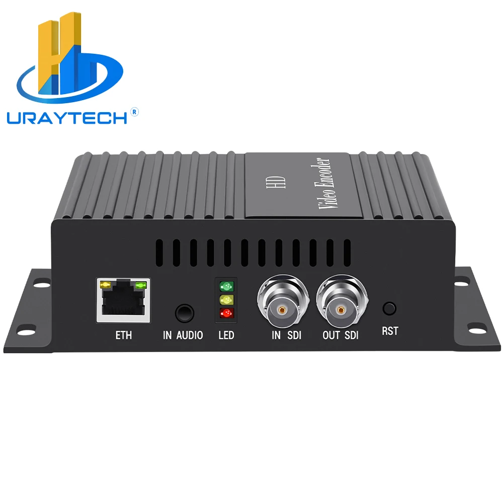 URay H.264 SD HD 3G SDI to IP SRT Encoder HD-SDI Video Streaming Encoder IPTV Live Encoder for Youtube Facebook Wowza Via RTMP