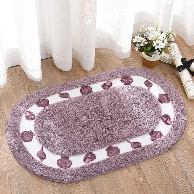 

Bathroom Carpet Microfiber Bathroom Rug Non-slip Bath Mats Bathtub Side Floor Mat Toilet Rugs Doormat For Bathroom WY72201