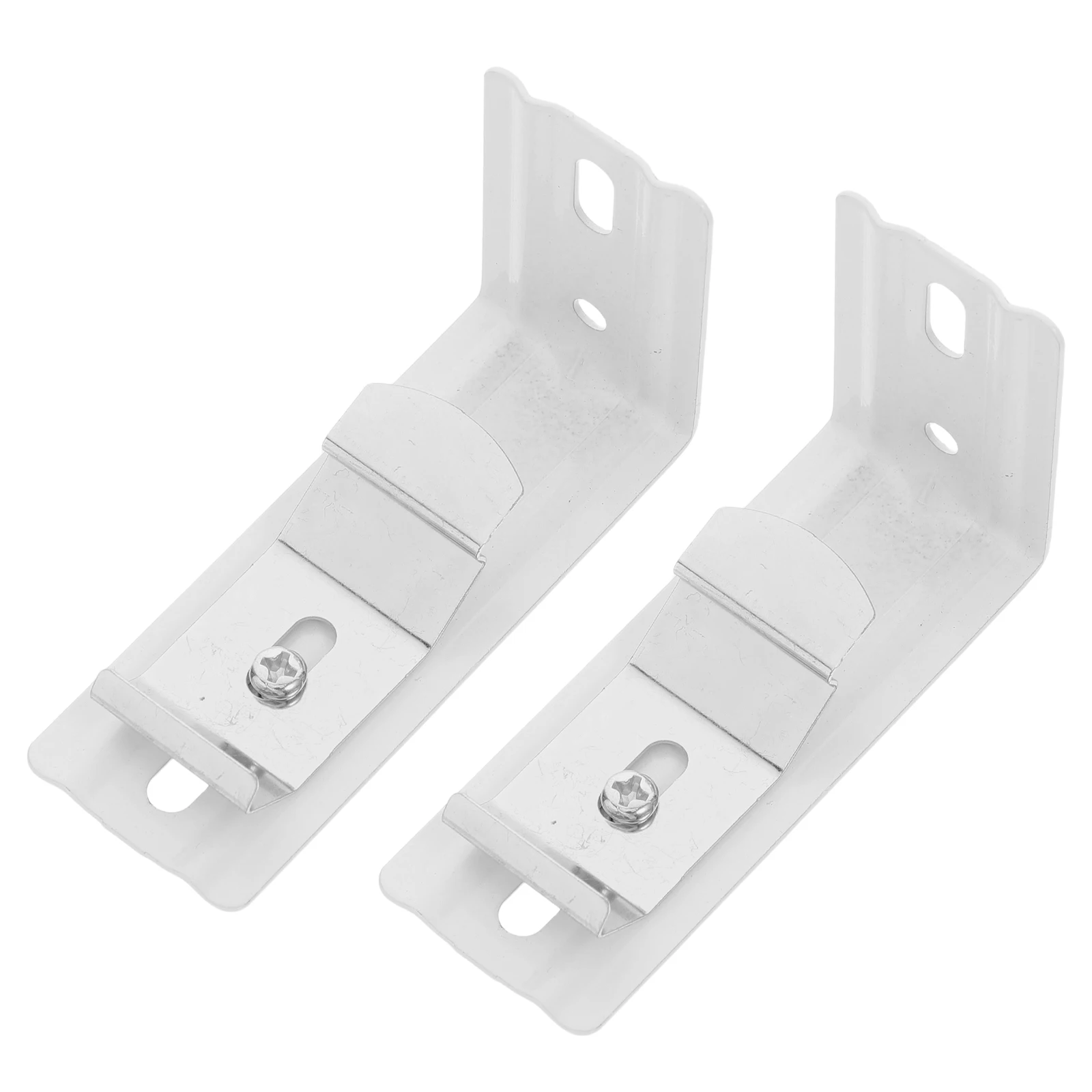 Vertical Blind Bracket Clamps Hardware Parts Durable Iron Easy Installation Compatibility Mounting Slots Window Decor