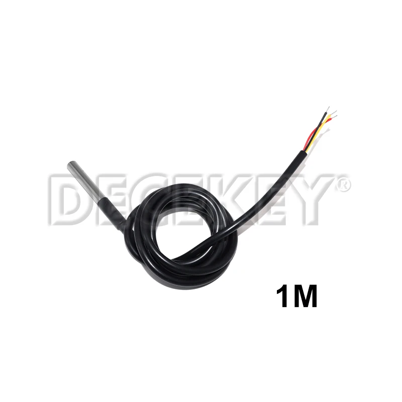 Stainless Steel Waterproof DS18b20 1/2/3M Thread Temperature Probe Temperature Sensor 18B20 Cable For Arduino image 3