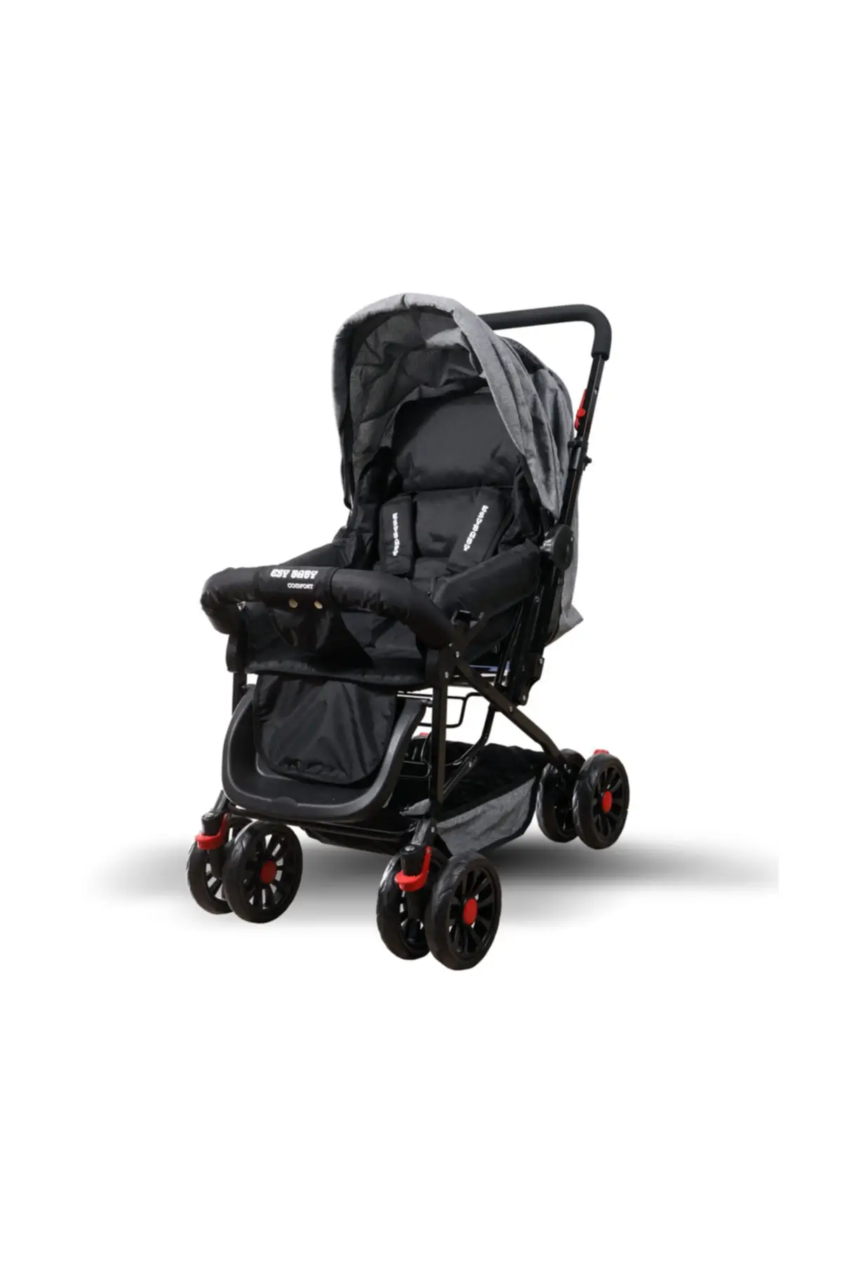 Carry Capacity: 15 kg Two-Way Full Retractable Awning Baby Stroller-Back tekerlerde brake system