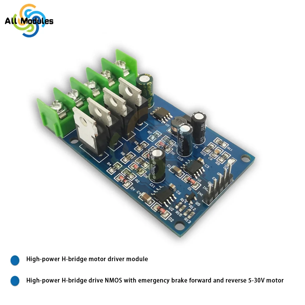 170W High-power H-bridge Motor Drive Module Nmos With Emergency Brake Forward And Reverse 5-30V Motor Module