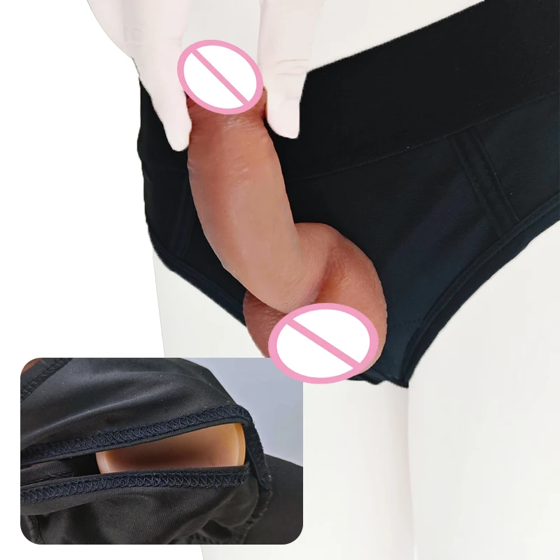Realistic Female Dildo with Skin-Like Texture, Testicles, Anal and Vaginal Stimulation, Panty-Style, Large-Sized Penis, Female S view 5