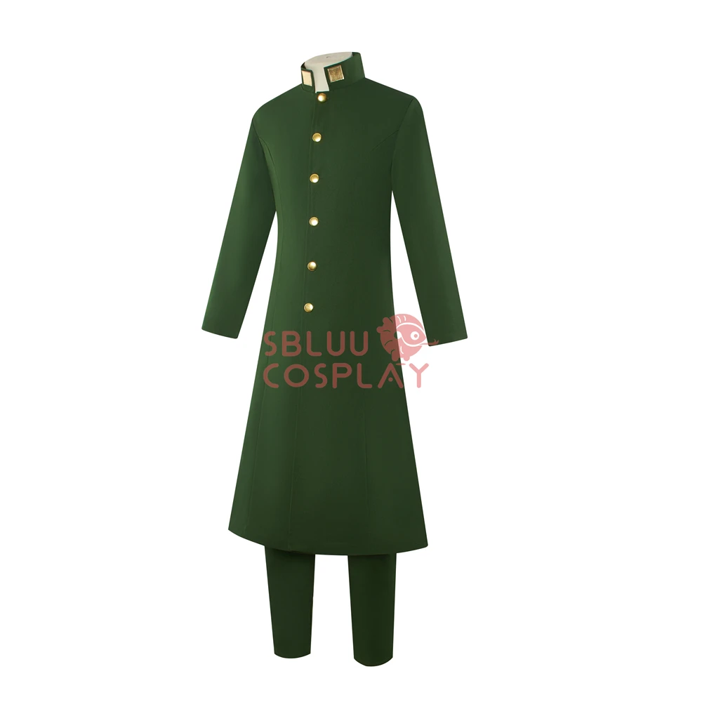 SBluuCosplay Anime Noriaki Kakyoin Cosplay Costume Dark Green Uniform Outfit Halloween Party Costume Upgrade Version