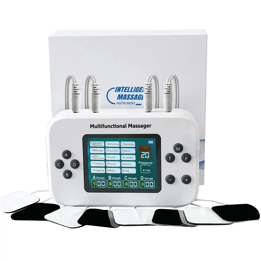 

Rechargeable 15 Mode 30 Levels TENS&EMS Muscle Stimulator 4 Channel Output Meridian Massager