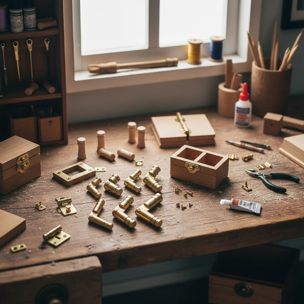 Pure Copper Soft Close Invisible Concealed Furniture Hardware Wine Wooden Case Hinges Jewelry Box Supplies Barrel Hinge