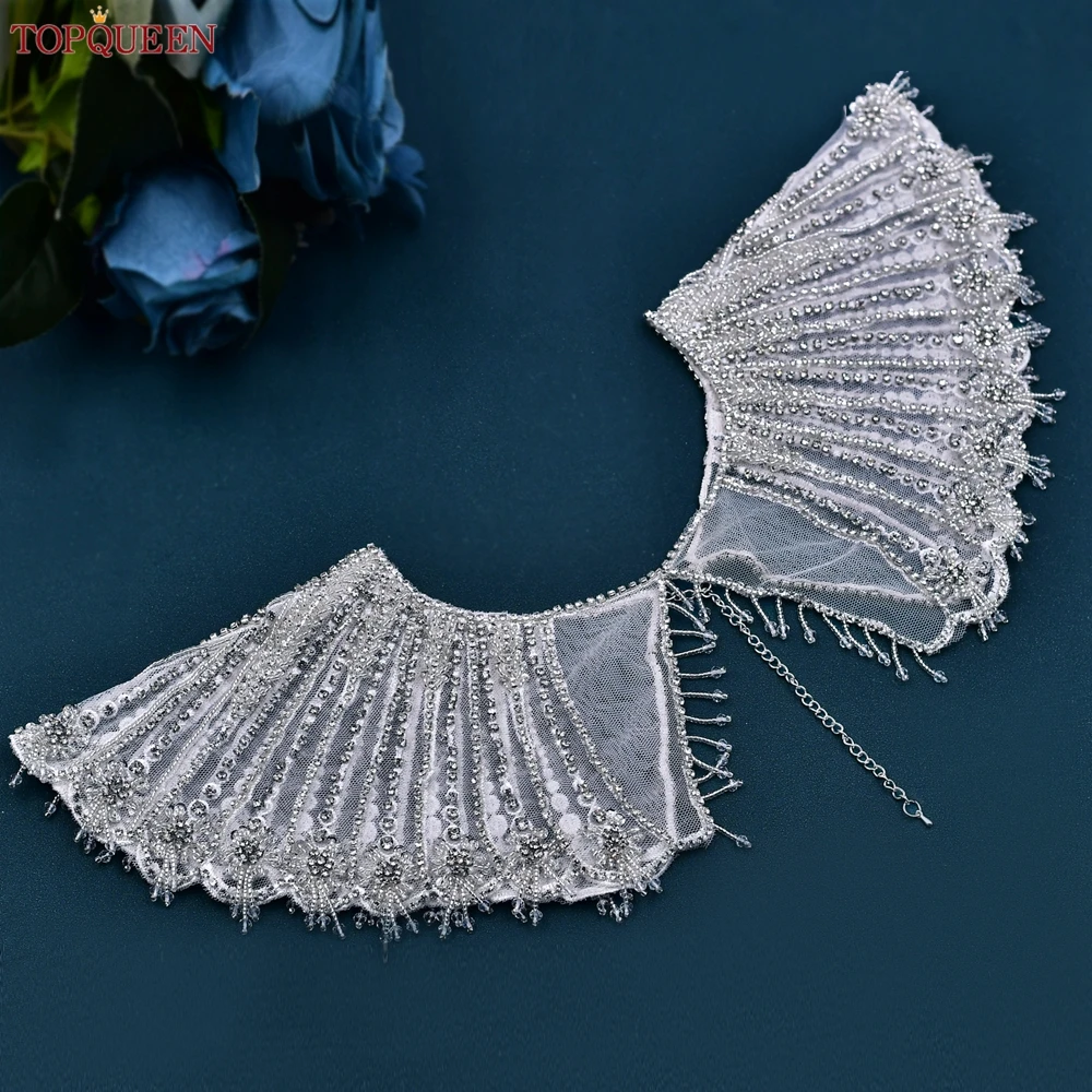 TOPCLS-Collier en cristal de dentelle pour femme, bijoux de mariage, accessoires de mariage, châle réglable, patients EEN initiés, JOWedding, SG39