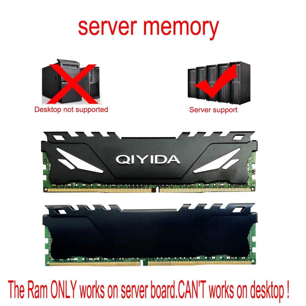 Qiyida ddr4 Ram 8GB 4GB 16GB PC4 2133MHz أو 2400MHz 2666MHZ 2400 أو 2133 ECC REG Server Memory 8G 16G 4G 32GB RAM