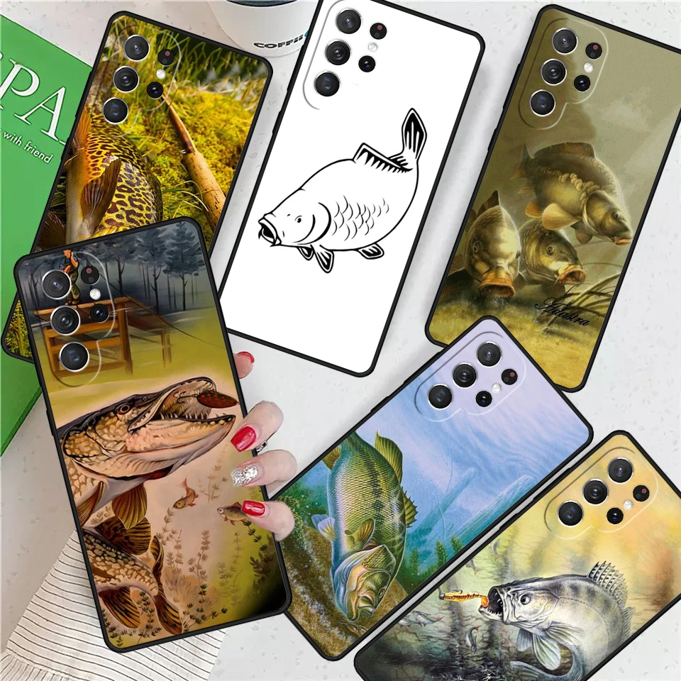 CARP FISH FISHING For Samsung Galaxy S24 Ultra S21 S22 S8 S9 S10E Note 10 20 Plus FE S23 Phone case Cover Coque