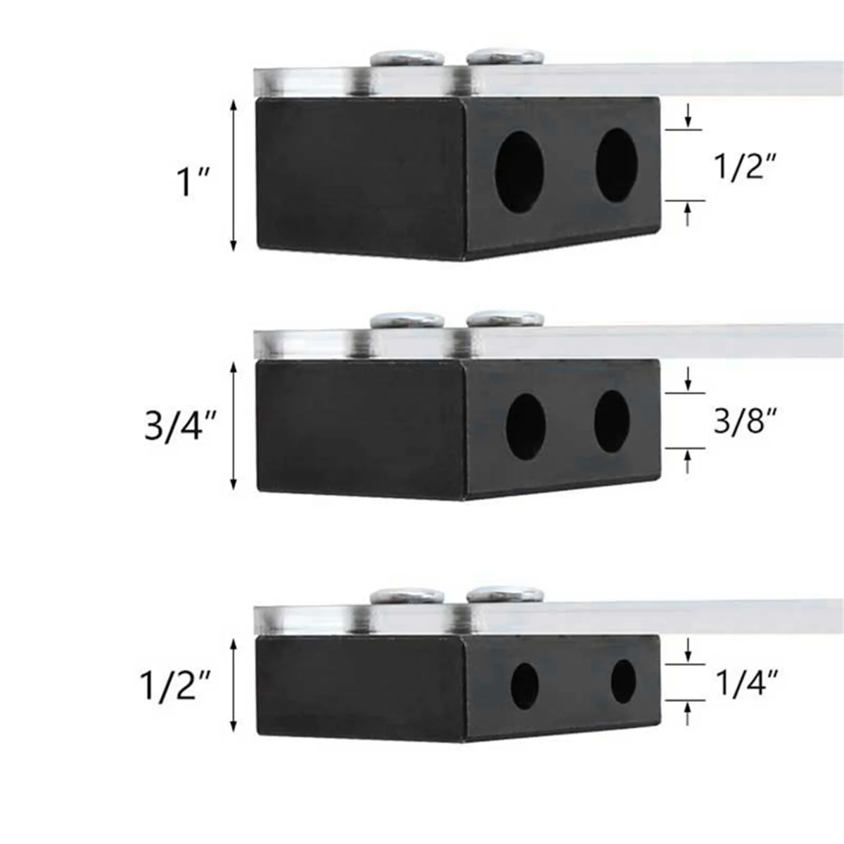 Localizador de agujeros rectos para carpintería, Kit de punzonado Vertical, herramientas de carpintería DIY, 1/4 pulgadas