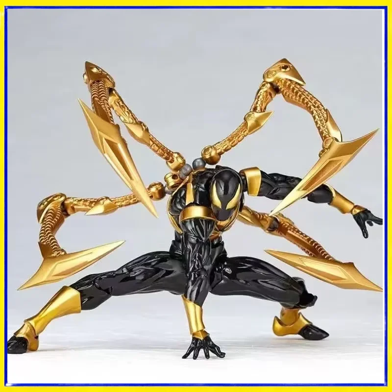 

Iron Spider Action Figure Articulated Posable Red And Black Collectible Model Ornament For Marvel Fans