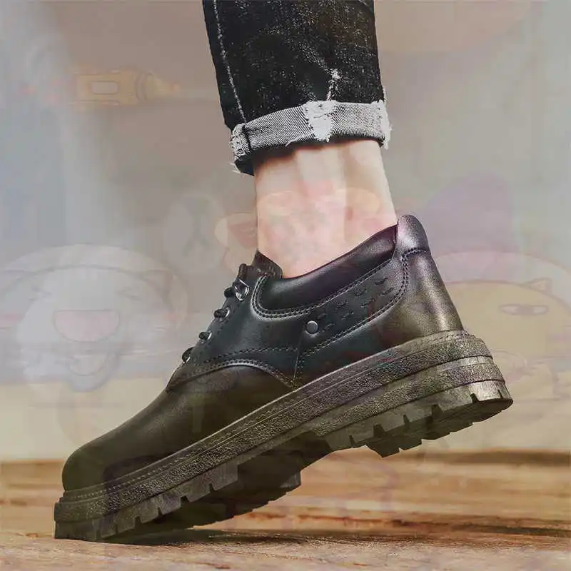 Dark Natural Leather Fashion Trainers Tennis Men's Sneakers Fashion Men's Shoes Quality Sneakers Sport Low Prices Health