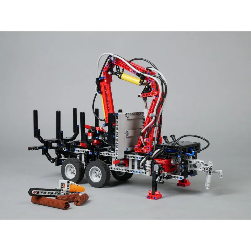 MOC-119703 novo original de madeira caminhão basculante bloco de construção modelo 1091 peças moc criativo meninos brinquedo aniversário das crianças presente