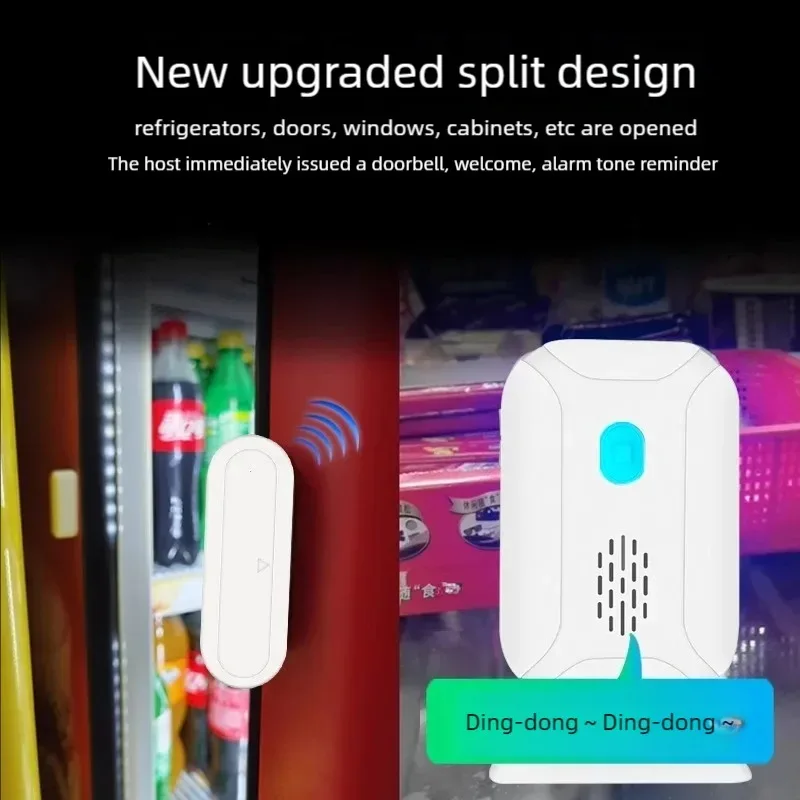 Wireless Magnetic Door Window Alarm Sensor with Receiver Security Alarm Welcome Doorbell Refrigerator Door Opening Reminder - Image 2