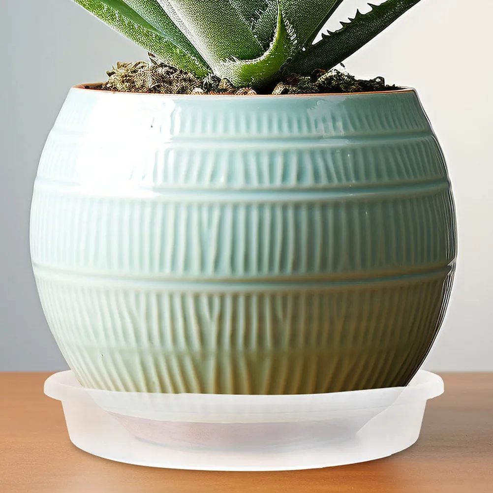 10Pcs Plastic Round Planter Saucers Functional Elegant Drip Trays for Potted Plants Indoor Outdoor Floor Protection Succulent