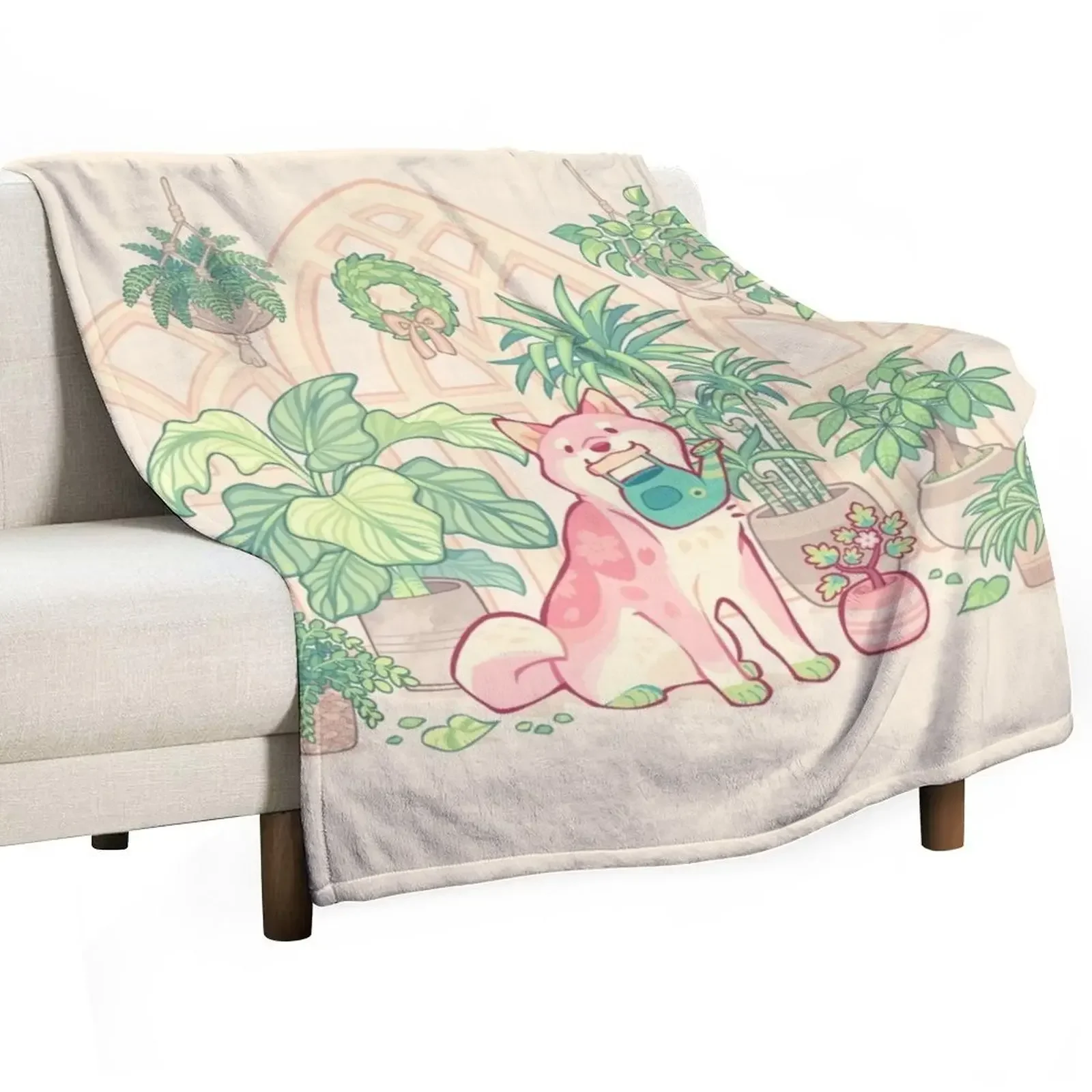 Green thumb shibakura Throw Blanket Tourist wednesday Vintage Blankets